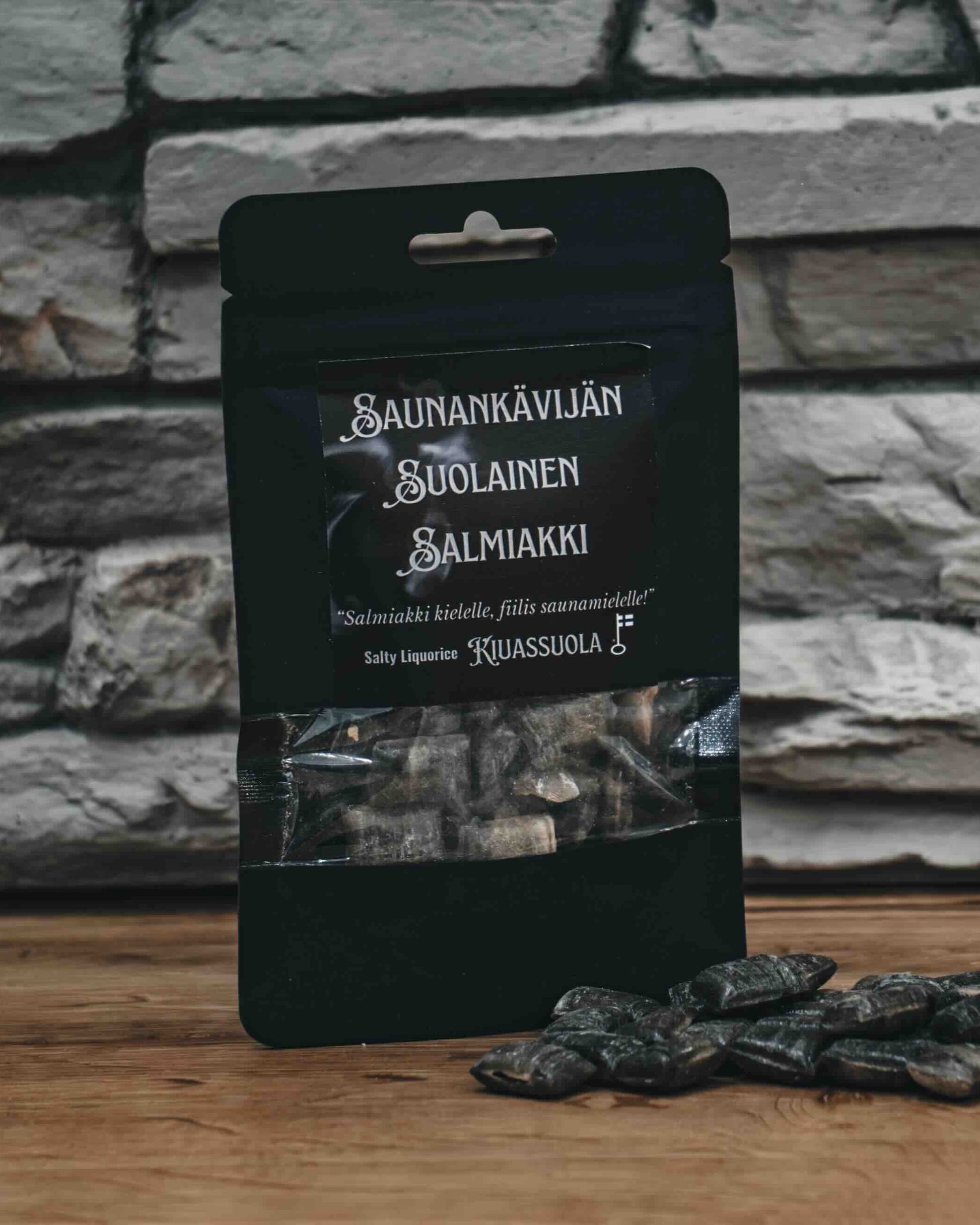 Kiuassuola Saunakavijän's salty salmiakki -70g